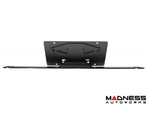 Ford Bronco Front License Plate Relocation Bracket - Factory Capable Steel Bumper - DV8 - Angled Ford Bronco Front License Plate Relocation Bracket - Factory Capable Steel Bumper - DV8 - Angled